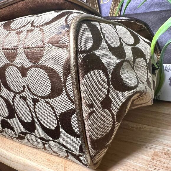 COACH Hampton 1498 Vintage Special Edition Fall ‘04 Bronze Suede Leather Satchel - Picture 8 of 15